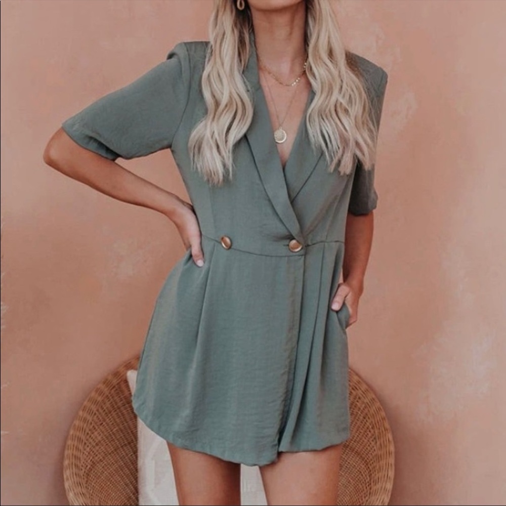 VICI olive green romper